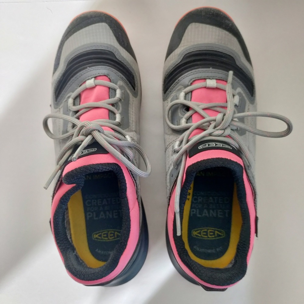 Keen NXIS Speed Womens Hiking Shoes Grey Pink Low Top Sneakers 1024860 Size 8.5 - Picture 5 of 8